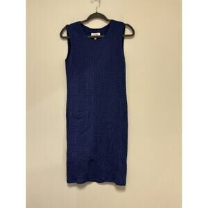 LEYA Royal Blue Rouched Dress Small